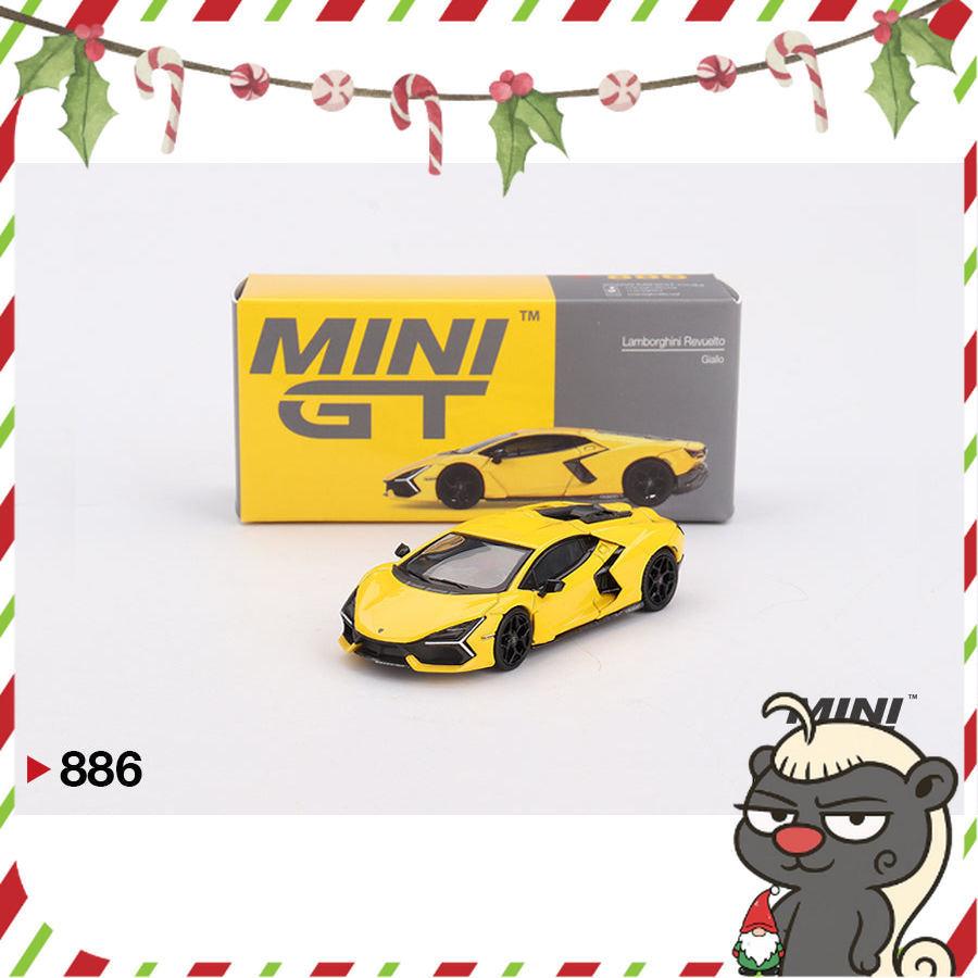 [HÀNG CÓ SẴN] Mocus Mô hình xe Mini GT 1:64 Lamborghini Revuelto Giallo 886