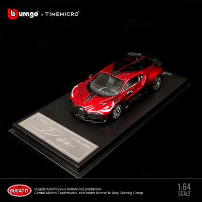 Mô hình xe Bugatti Divo Metallic Red 1:64 Time Micro chi tiết bánh xe