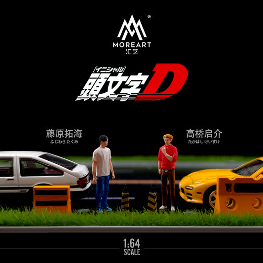 Mô hình diorama Initial D 1:64 MOREART góc chính diện
