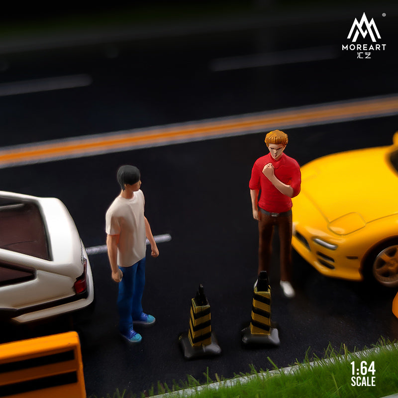 Mô hình diorama Initial D 1:64 MOREART góc nghiêng