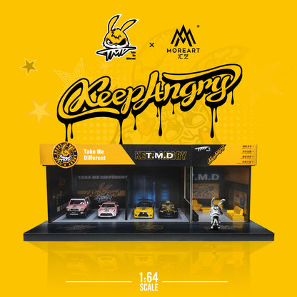 Mô hình diorama Trendy Brand Modification Shop Scene 1:64 MOREART góc chính diện