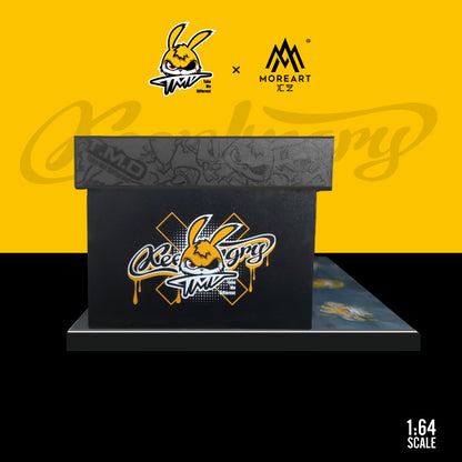 Mô hình diorama Trendy Brand Modification Shop Scene 1:64 MOREART cận cảnh chi tiết biển hiệu