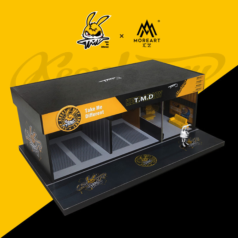 Mô hình diorama Trendy Brand Modification Shop Scene 1:64 MOREART vỏ hộp sản phẩm