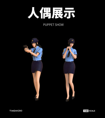 Mô hình diorama nữ cảnh sát Nhật Bản nhìn từ phía trước