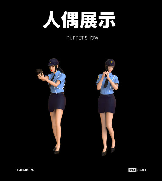 Mô hình diorama nữ cảnh sát Nhật Bản nhìn từ phía trước