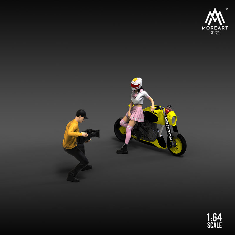 Góc tổng quan diorama Motorbike Girl Doll Set