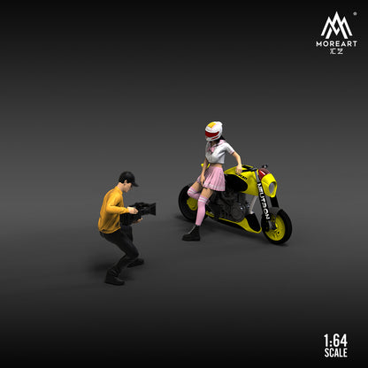 Góc tổng quan diorama Motorbike Girl Doll Set