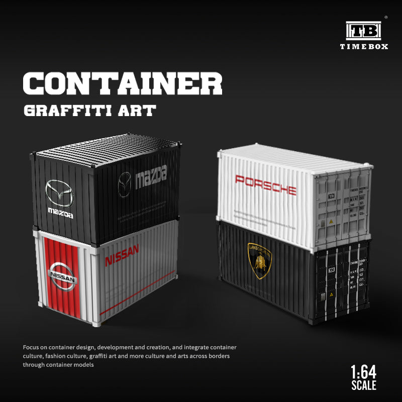 Góc nghiêng diorama container Lamborghini Edition