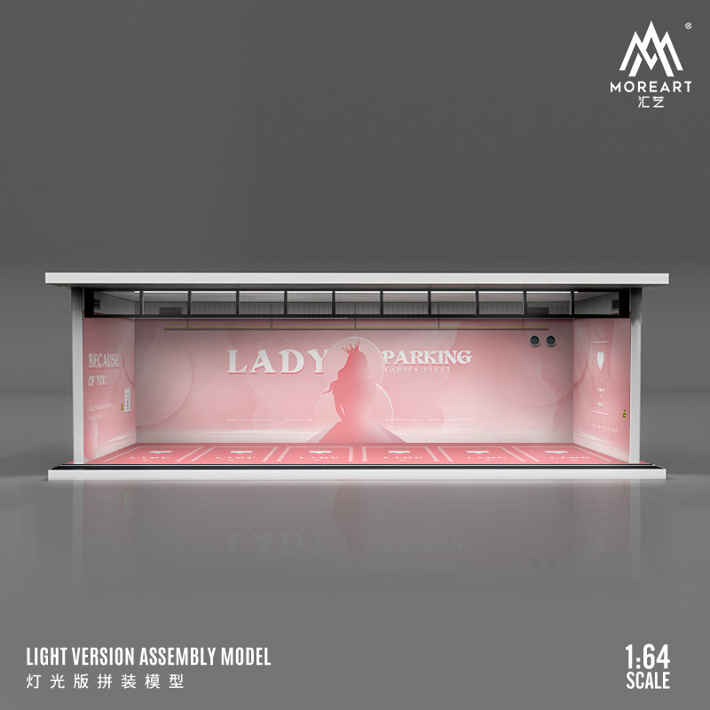 Diorama Barbie Pink Parking Space từ MoreArt góc trước