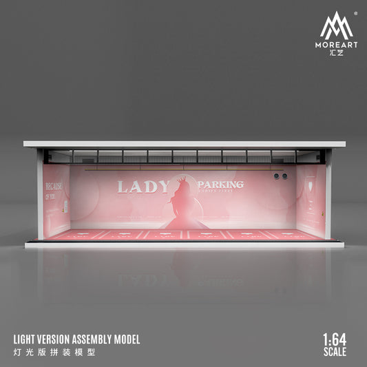 Diorama Barbie Pink Parking Space từ MoreArt góc trước