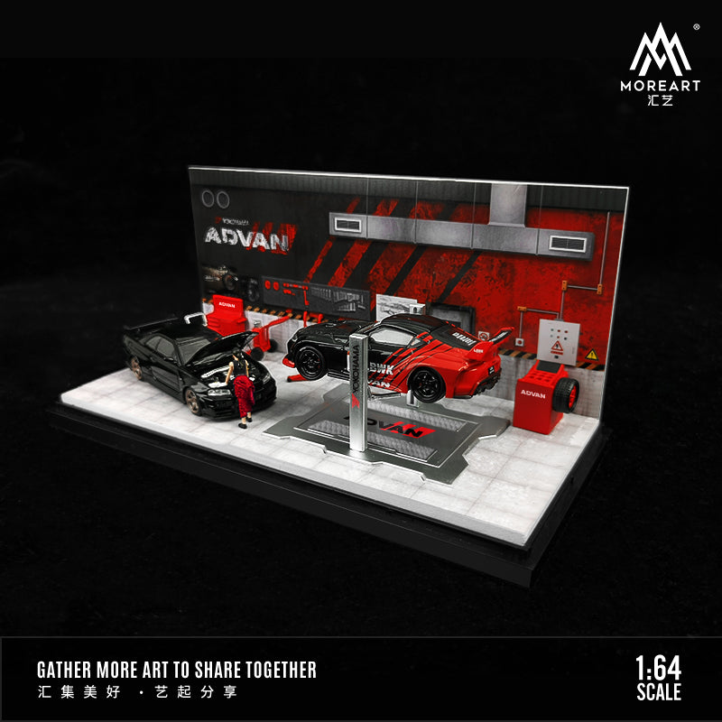 Mô hình diorama Advan Auto Repair Shop Moreart góc chính diện