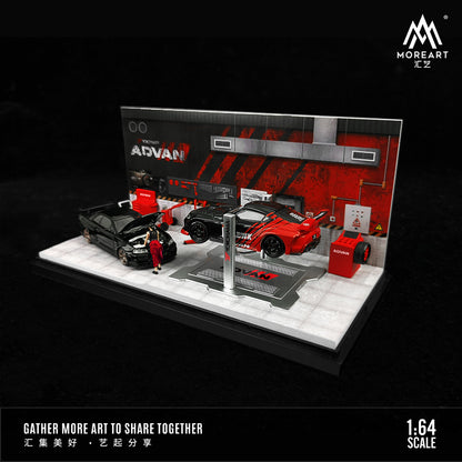 Mô hình diorama Advan Auto Repair Shop Moreart góc chính diện