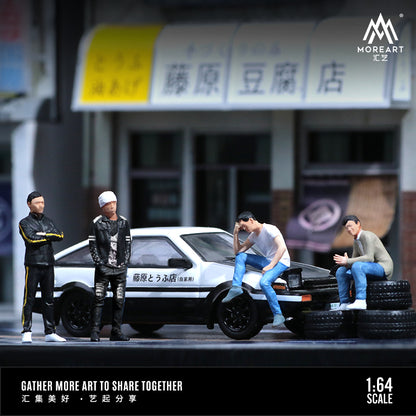 Góc cận cảnh nhân vật trong diorama Initial D