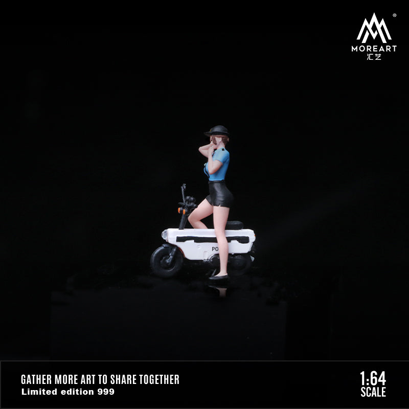 Mô hình diorama cảnh sát giao thông và xe hơi