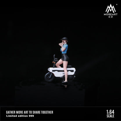 Mô hình diorama cảnh sát giao thông và xe hơi