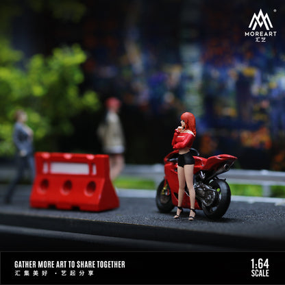 Mô hình cô gái và xe