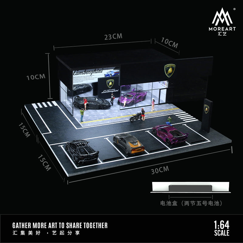 Góc phải diorama Lamborghini Showroom