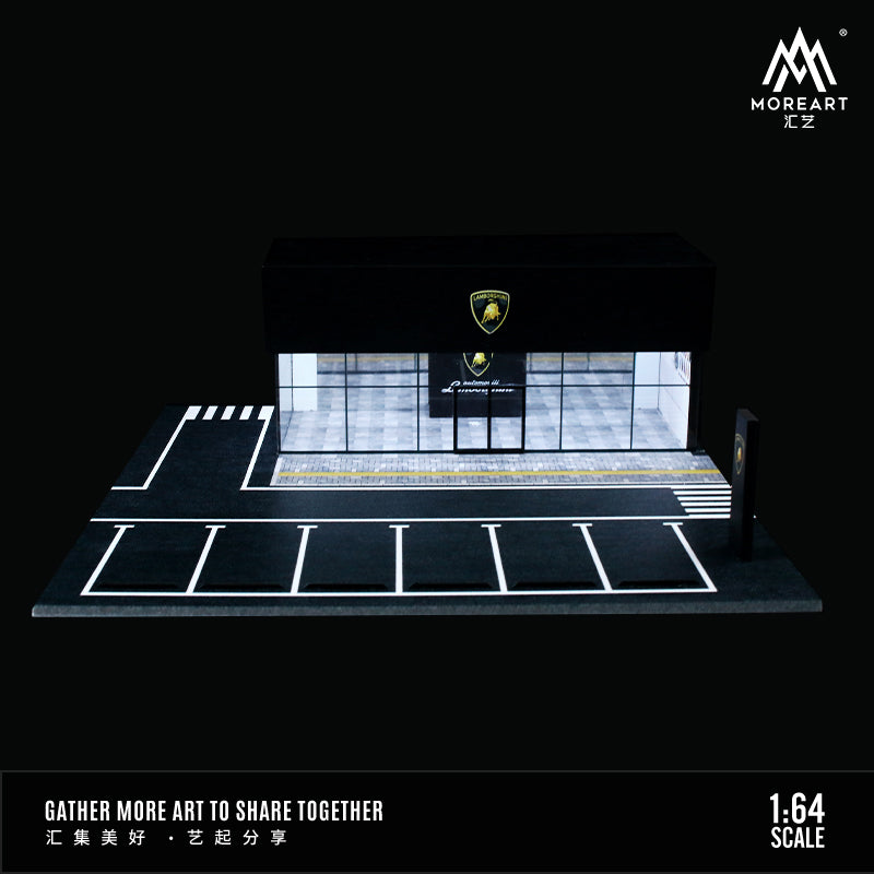 Ánh sáng trong diorama Lamborghini Showroom