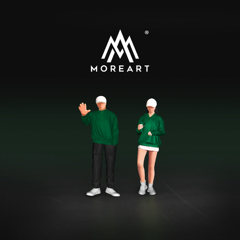 Mô hình diorama MOREART 1:64 nhân vật Starbucks; Diorama nhân vật Starbucks tỉ lệ 1:64 MOREART; Mô hình trưng bày MOREART Starbucks Figure