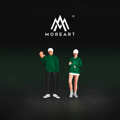 Mô hình diorama MOREART 1:64 nhân vật Starbucks; Diorama nhân vật Starbucks tỉ lệ 1:64 MOREART; Mô hình trưng bày MOREART Starbucks Figure