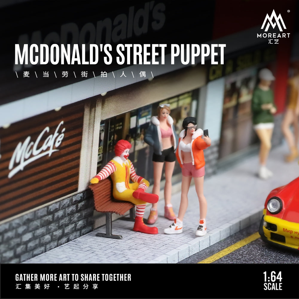 Diorama McDonald's Street Style chi tiết búp bê