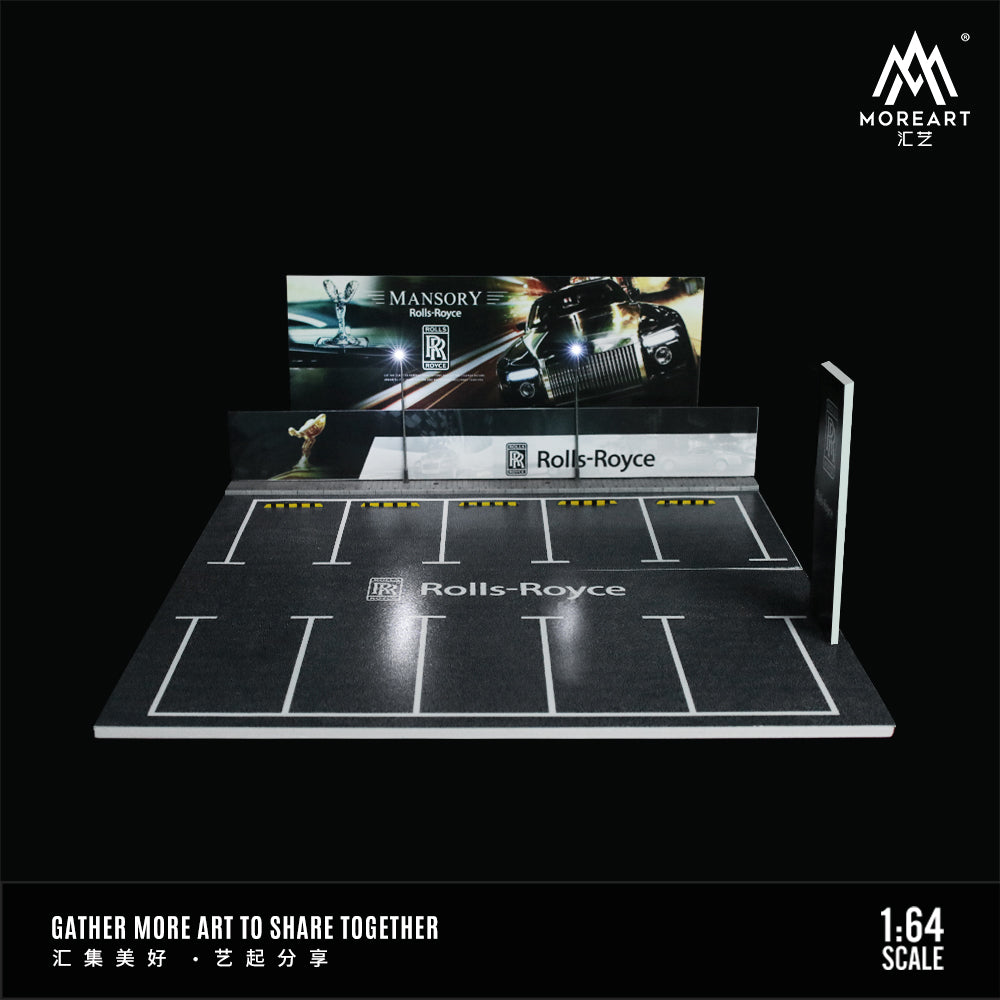 Mô hình diorama Moreart 1:64 cảnh bãi đậu xe Rolls-Royce ngoài trời