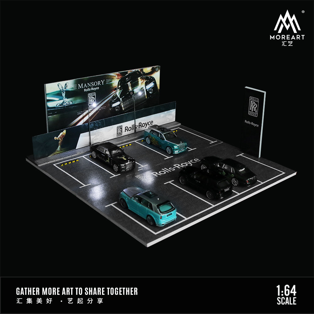 Diorama cảnh quan bãi đỗ xe sang trọng cho mô hình 1:64 hãng Moreart