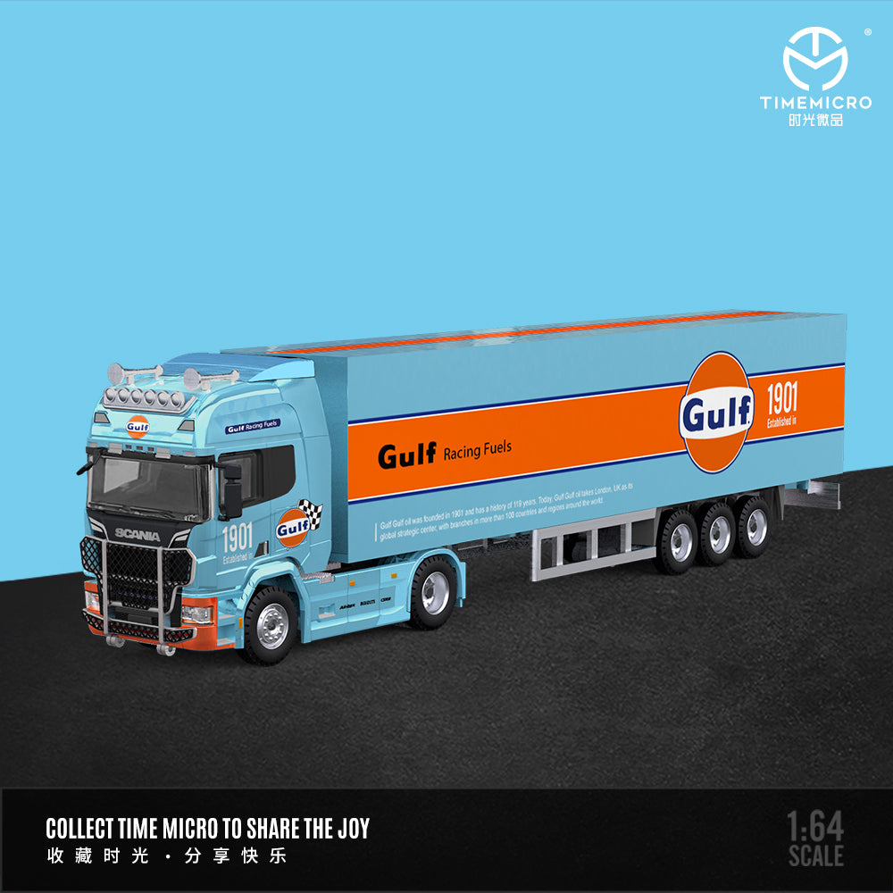 Góc trước xe Container Transport Gulf Oil