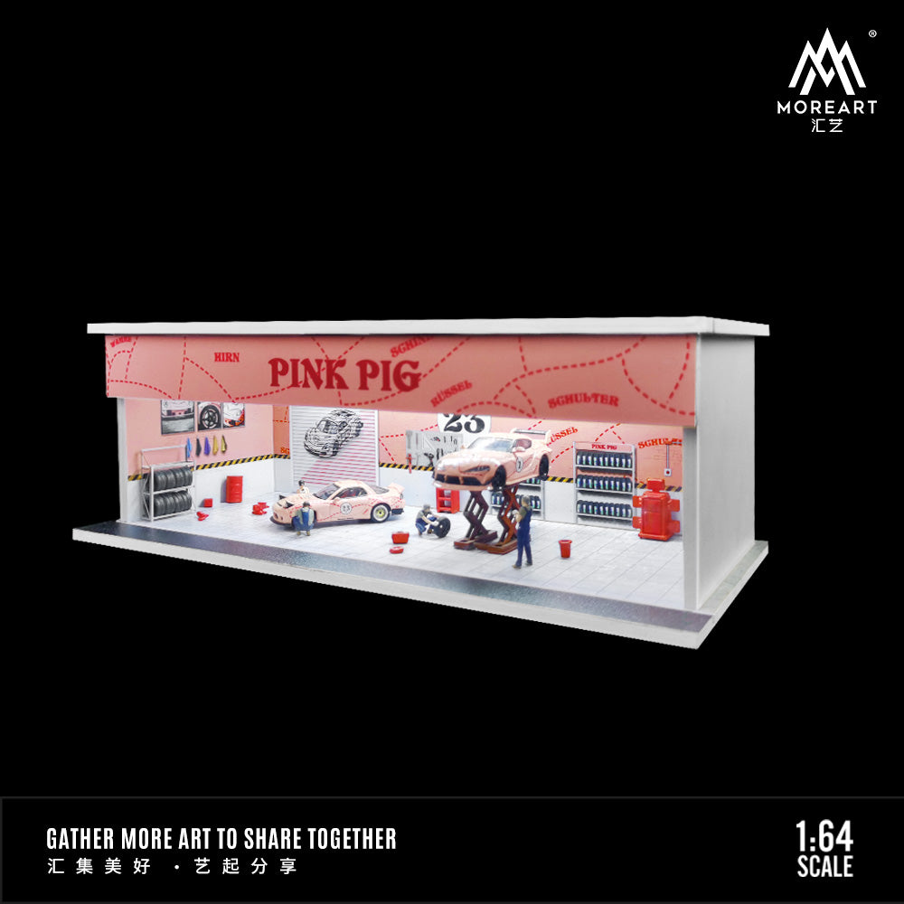 Tổng quan diorama Pink Pig Repair Shop