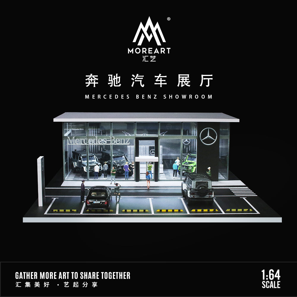 Mặt tiền diorama Mercedes-Benz 4S Store 1:64