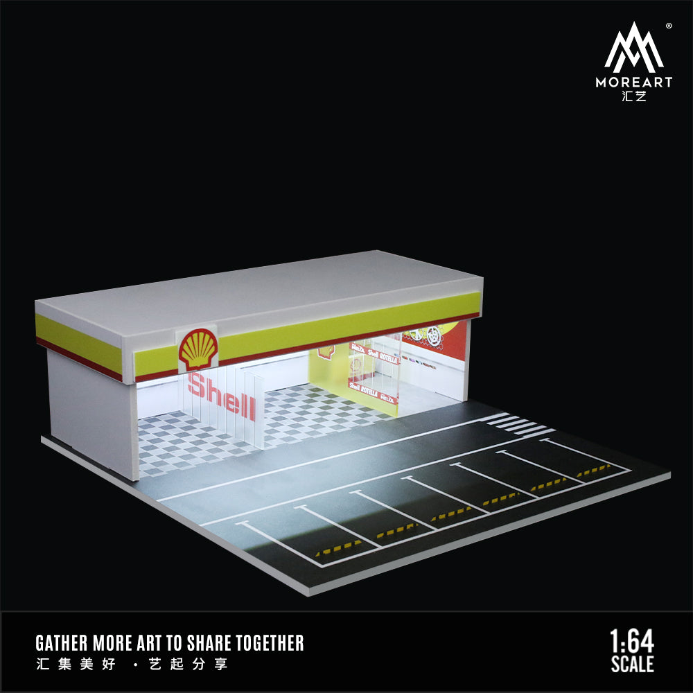 Diorama gara độ xe Shell tỉ lệ 1:64