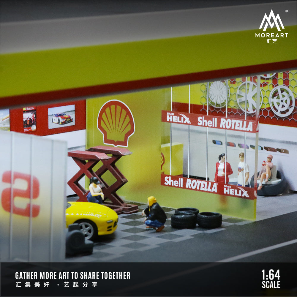 Diorama Shell Custom Shop tỉ lệ 1:64 có đèn LED