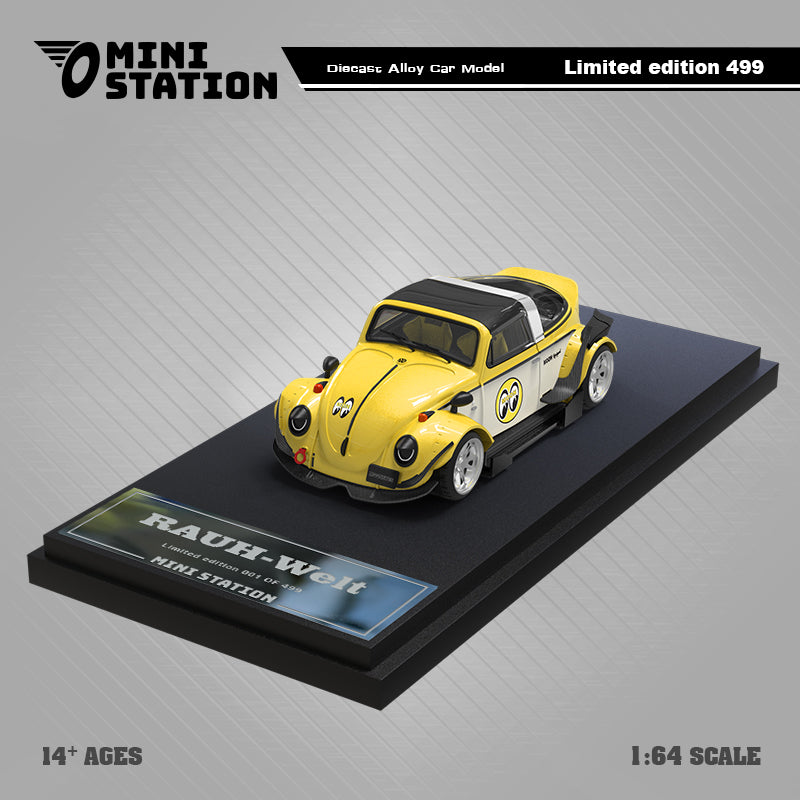 Mô hình xe Beetle-Yellow MINI STATION 1:64