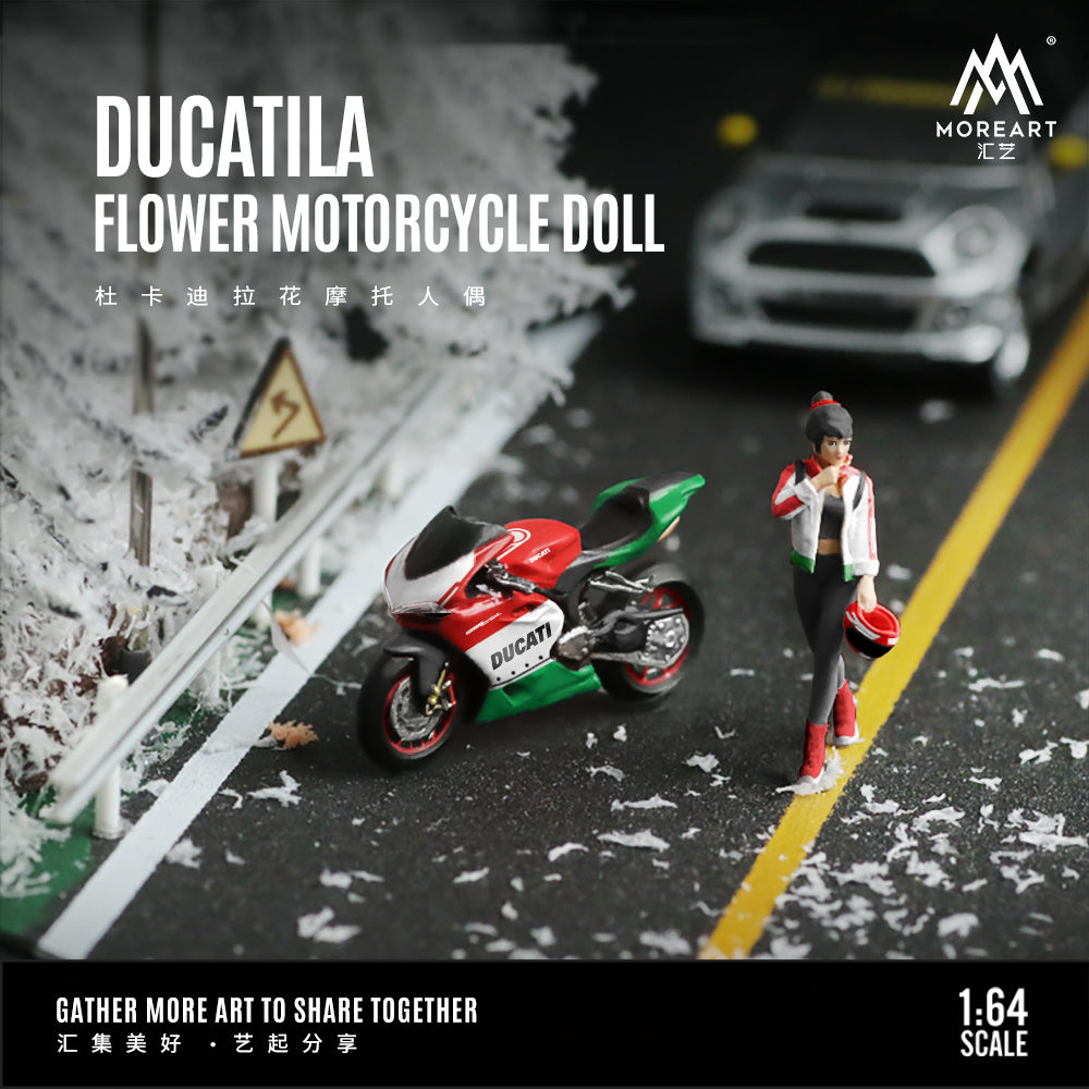 Mô hình Ducati Flower Motorcycle MOREART 1:64 góc nhìn tổng thể