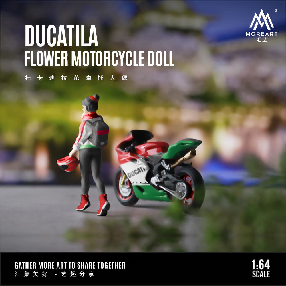 Mô hình Ducati Flower Motorcycle MOREART 1:64 góc nhìn phía trước