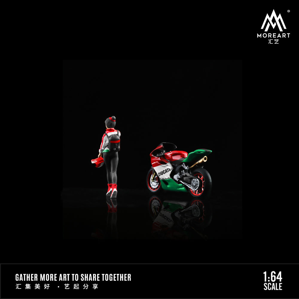 Mô hình Ducati Flower Motorcycle MOREART 1:64 chi tiết bình xăng
