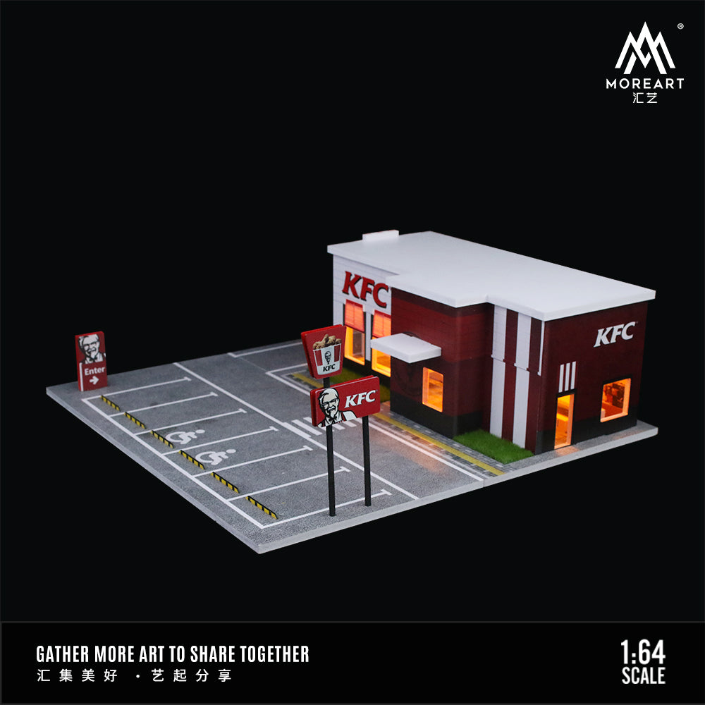 Mô hình diorama KFC Restaurant MOREART 1:64 góc trước