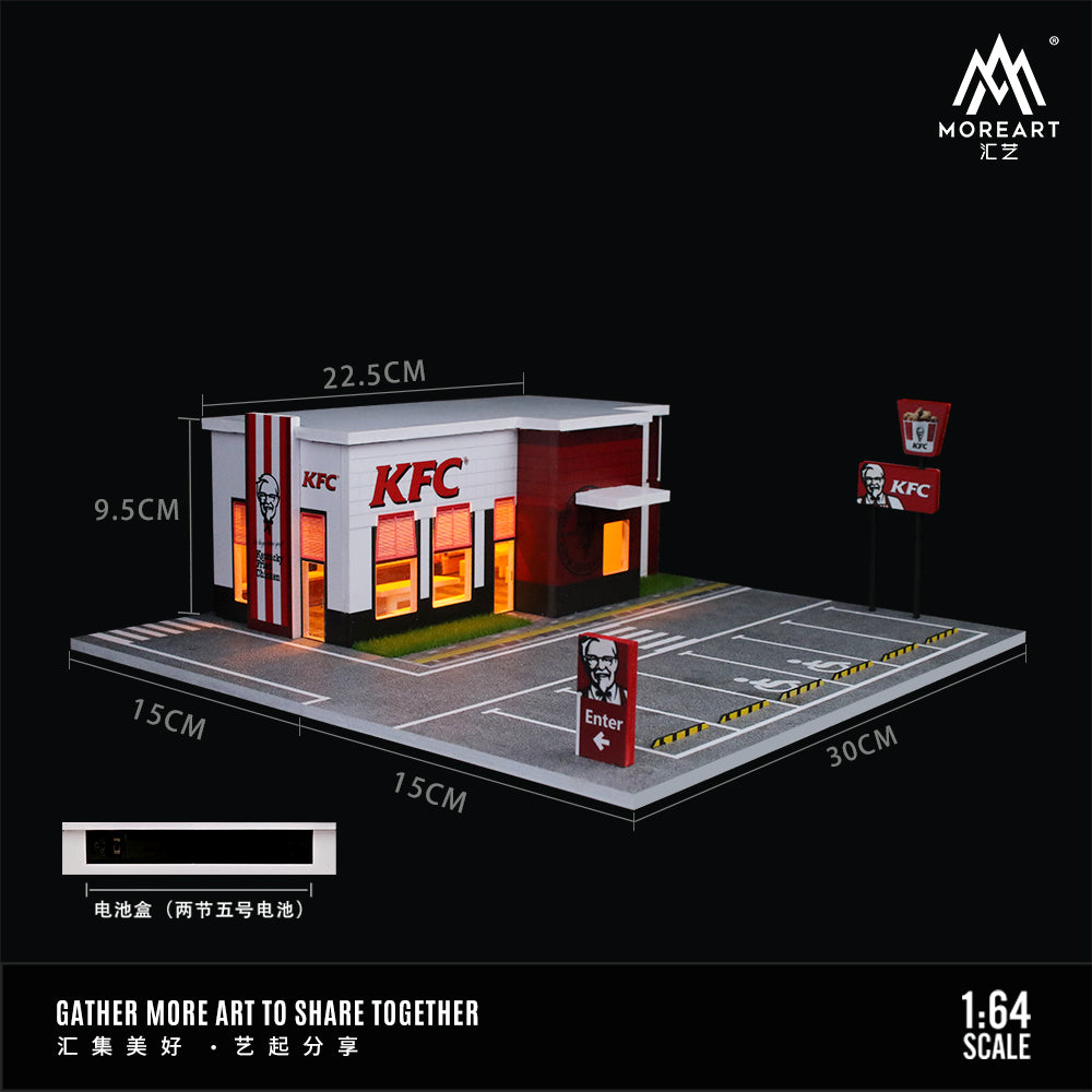 Mô hình diorama KFC Restaurant MOREART 1:64 góc bên