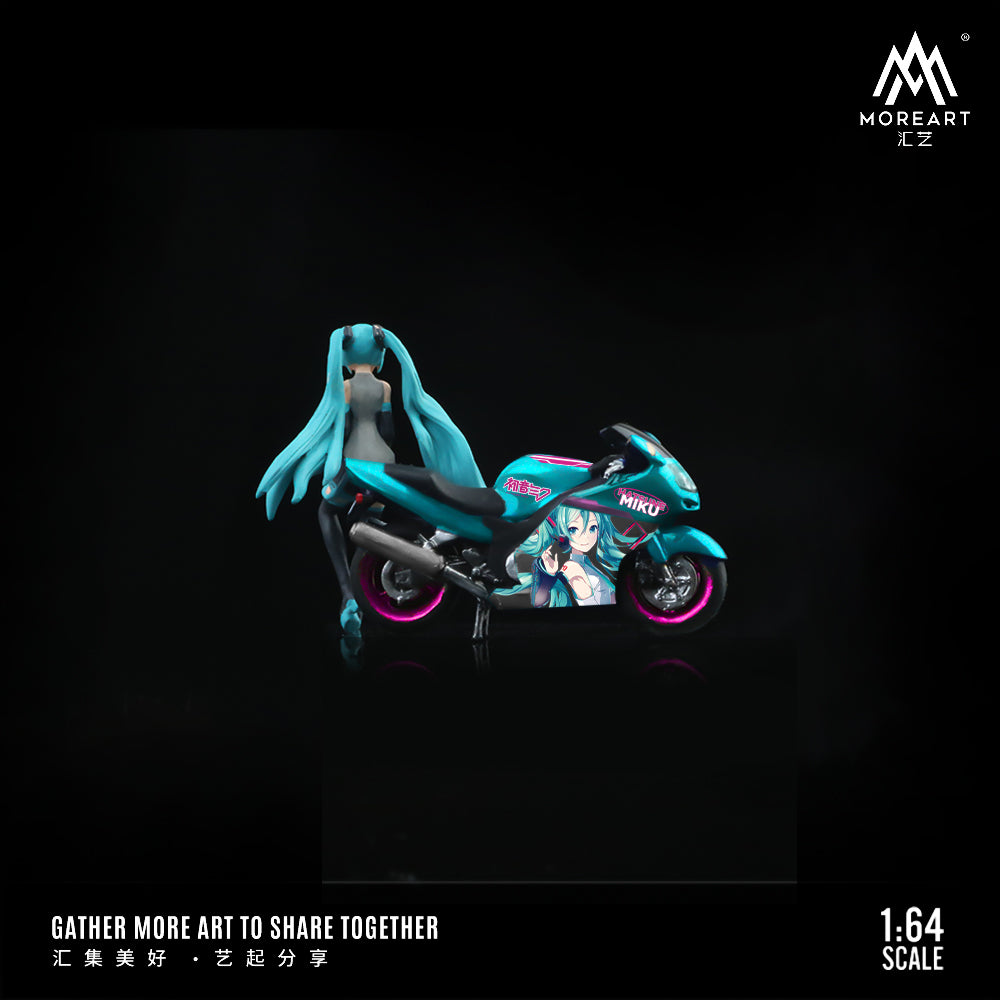 Mô hình diorama Anime Girl Motorcycle Blue và búp bê
