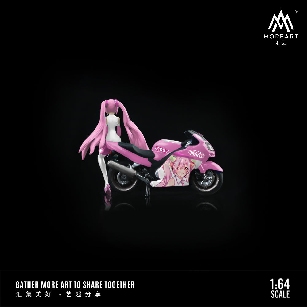 Mô hình diorama Anime Girl Motorcycle Pink và búp bê