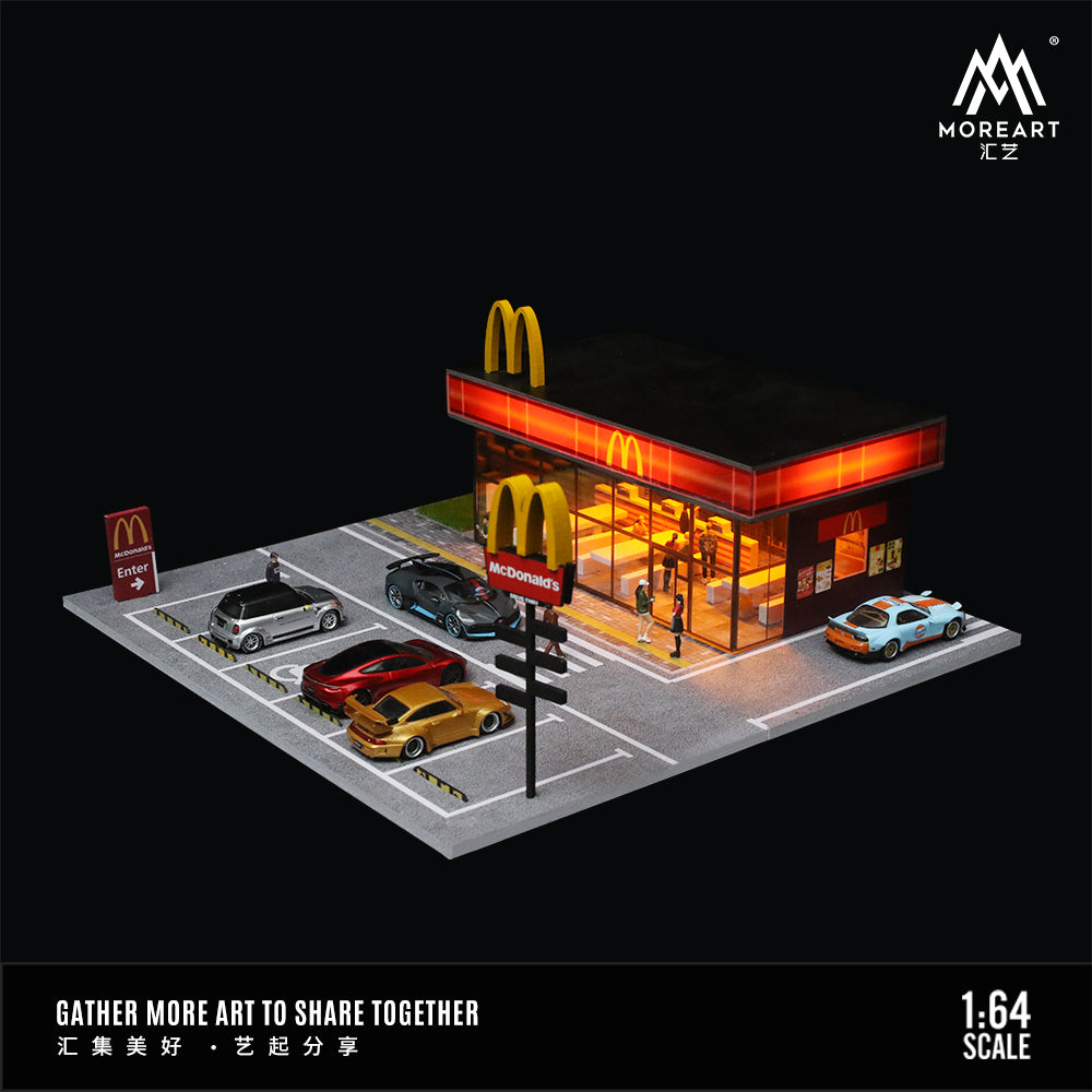 Mô hình diorama McDonald's Parking góc trước