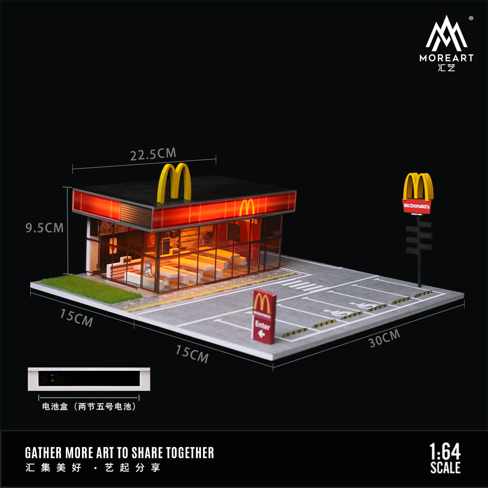 Mô hình diorama McDonald's Parking khu vực đỗ xe