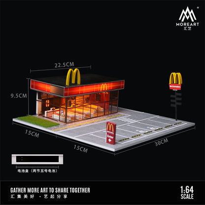 Mô hình diorama McDonald's Parking khu vực đỗ xe