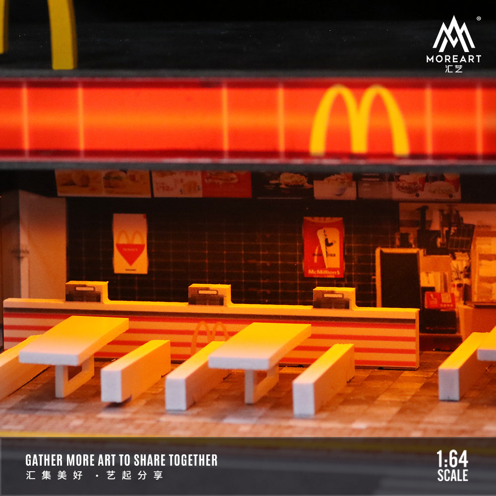 Mô hình diorama McDonald's Parking chi tiết nhà hàng