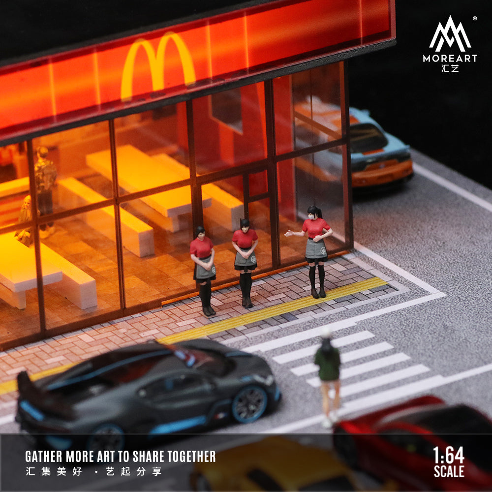 Mô hình diorama McDonald's Parking góc bên phải