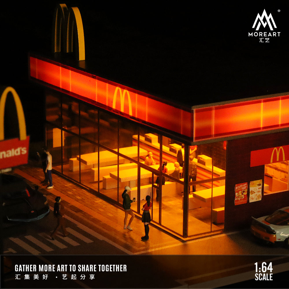 Mô hình diorama McDonald's Parking góc bên trái