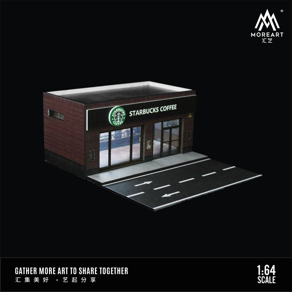 Mô hình diorama Starbucks MoreArt 1:64 góc tổng thể