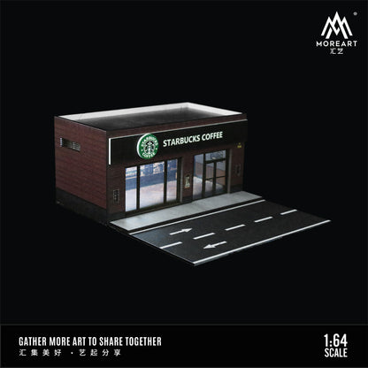 Mô hình diorama Starbucks MoreArt 1:64 góc tổng thể