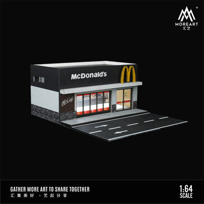 Mô hình diorama McDonald's MoreArt 1:64 góc tổng thể