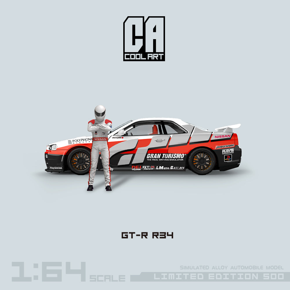 Góc trước xe GT-R R34 Racing Car Decals Cool Art